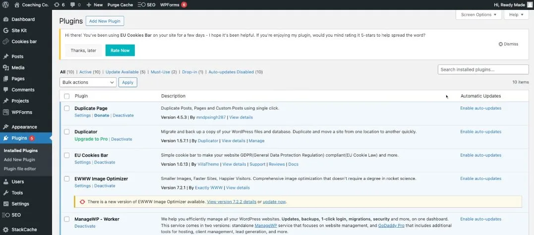 Tour of default plugins